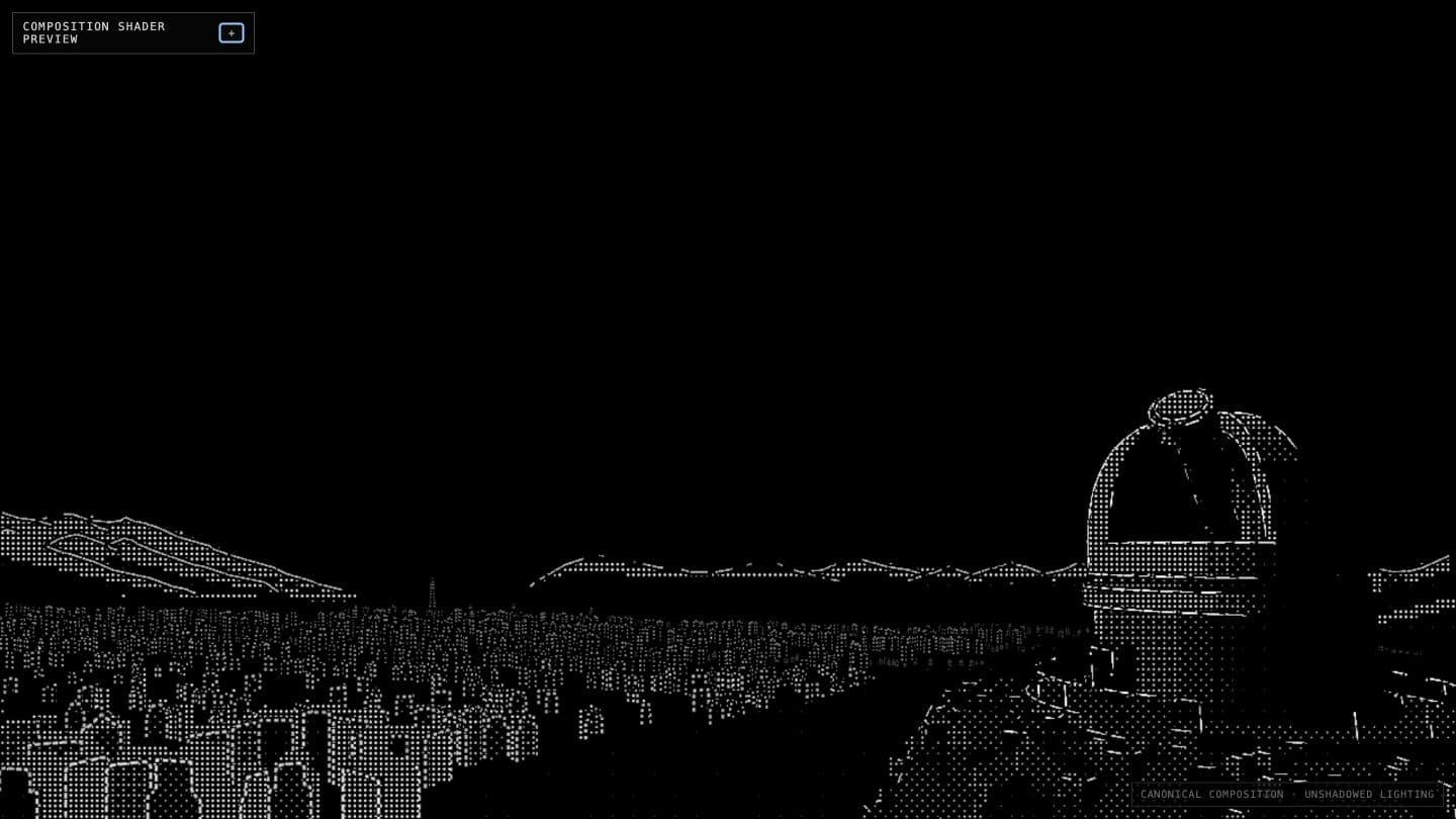 Shader preset 01 establishing the first sparse mark field
